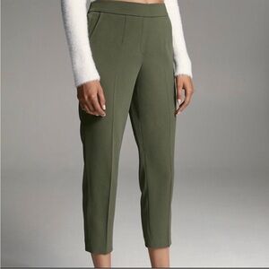 Aritzia Babaton Olive Cropped Tailored Pants
